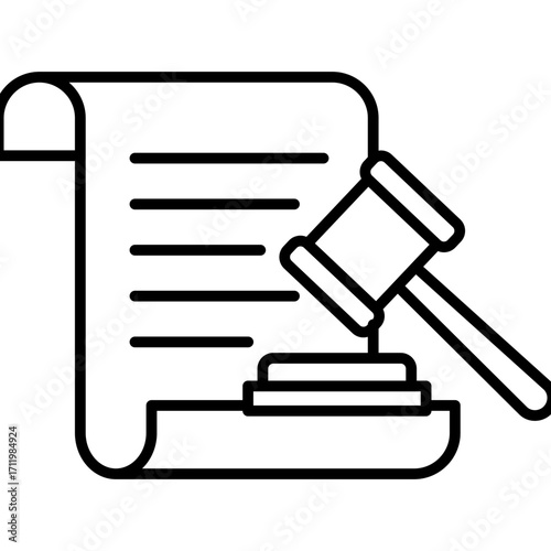 Court Order Outline Icon