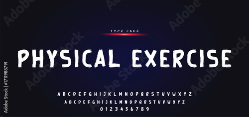 Lettering font isolated on black background. Texture alphabet in street art and graffiti style. Grunge and dirty effect. Vector brush letters.