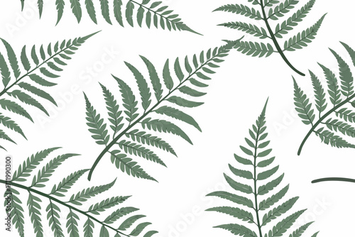 fern leaves seamless pattern