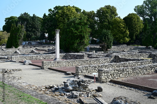 Wallpaper Mural Roman ruins at Aquincum in Budapest, Hungary that was around 2-3 AD before being destroyed by the Barbarians. Torontodigital.ca