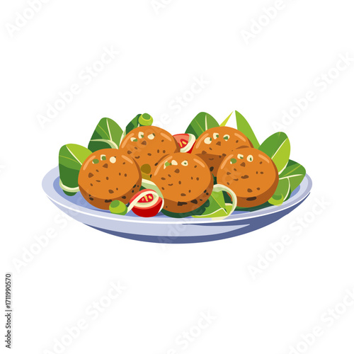 Moroccan Falafel with Salad