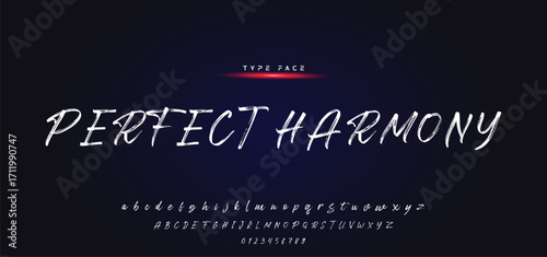 Lettering font isolated on black background. Texture alphabet in street art and graffiti style. Grunge and dirty effect. Vector brush letters.