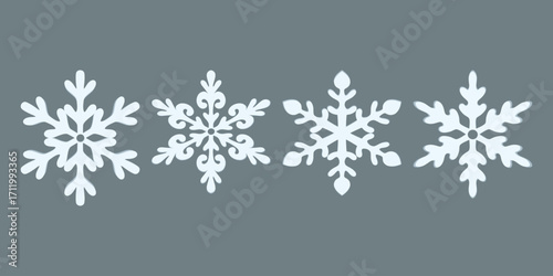 Snowflake Set, Winter Snowflake Collection, Snowflake Decorative