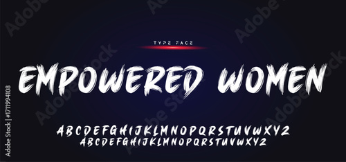 Lettering font isolated on black background. Texture alphabet in street art and graffiti style. Grunge and dirty effect. Vector brush letters.