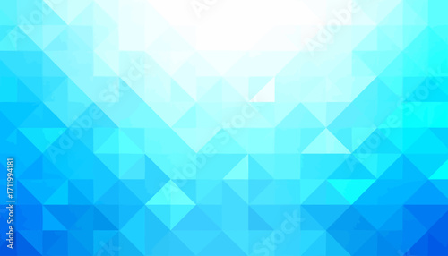 Abstract Blue Geometric Triangle Background.