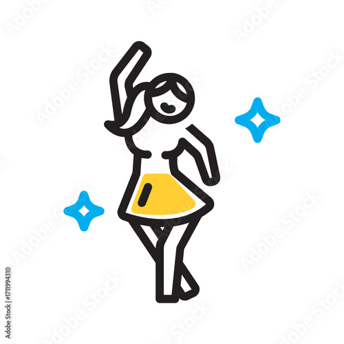 Vector multi color icon for elegance