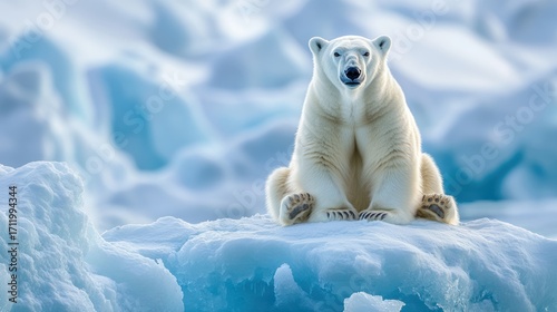 Wallpaper Mural Majestic Polar Bear on Arctic Ice Torontodigital.ca