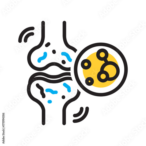 Vector multi color icon for Juvenile arthritis