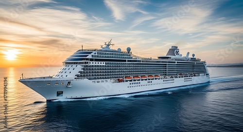 Wallpaper Mural Cruise Ship at Sunset. (1) Torontodigital.ca