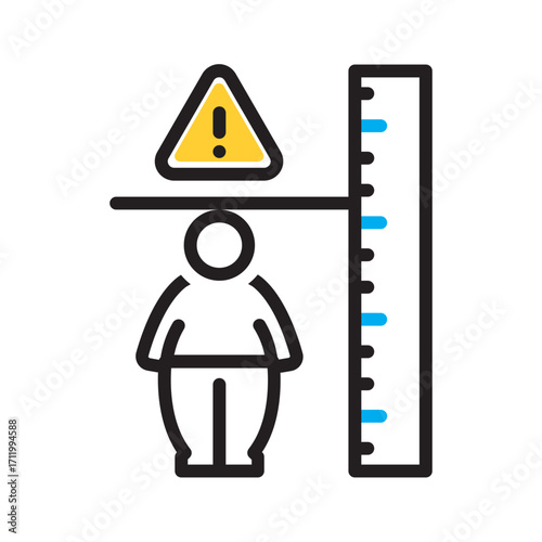 Vector multi color icon for Achondroplasia