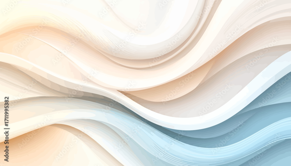 Obraz premium Abstract Wavy Background with Soft Pastel Colors.
