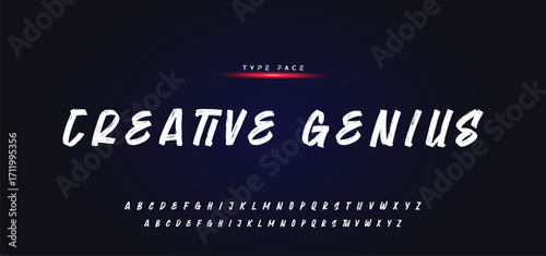Lettering font isolated on black background. Texture alphabet in street art and graffiti style. Grunge and dirty effect. Vector brush letters.