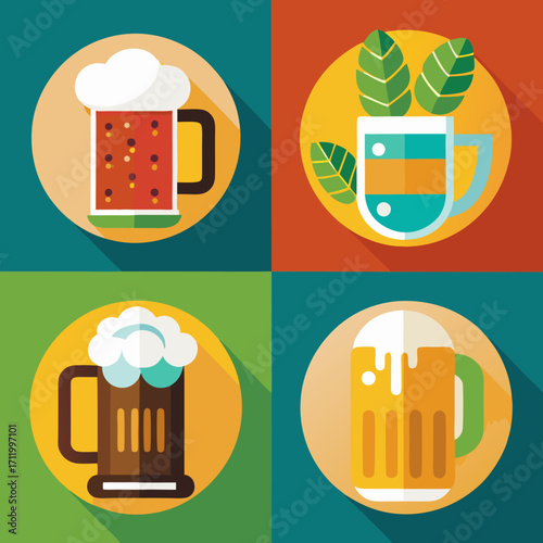 beer mug vector illustration