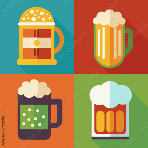 beer mug vector illustration