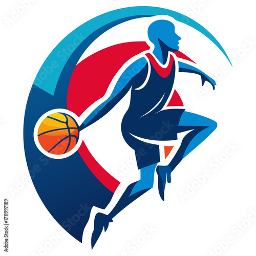 Basketball Logo Prompt – Slam Dunk Vector Emblem with Abstract Motion Design. Basketball vector , Basketball design, Basketball logo, Basketball concept, Basketball template, Basketball art.