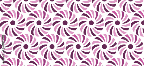 airflow pattern seamless texture with pink circular shapes and decorative repeating background design. vector illustration.