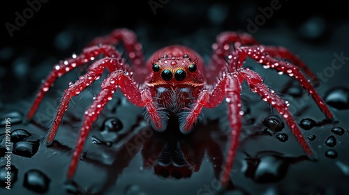 Wallpaper Mural Crimson Spider: A Macro Masterpiece Torontodigital.ca