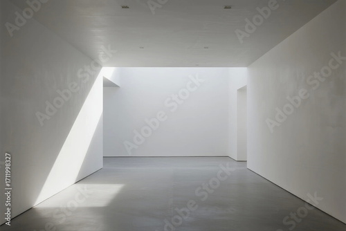 Wallpaper Mural Empty white room with natural light coming in through a gap Torontodigital.ca