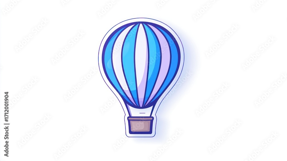 Fototapeta premium Cartoon hot air balloon illustration