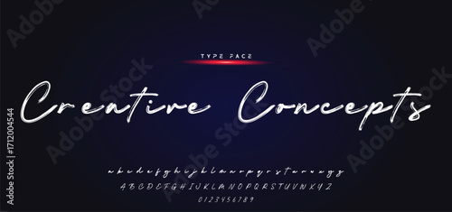 Hardest Brush Font. Hand Lettering Sketch Font. Vector Alphabet.