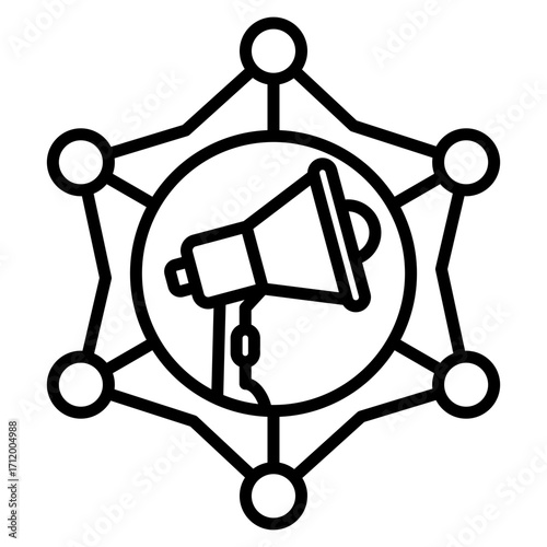 Viral line icon
