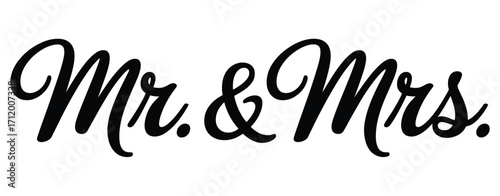 Elegant mr and mrs script font for wedding decorations and invitations