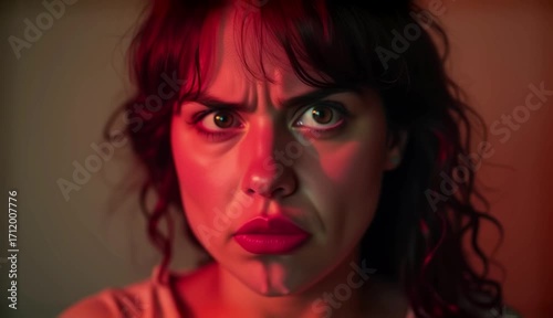 Surprised and Embarrassed Woman – Shocked Female Reaction Close-Up