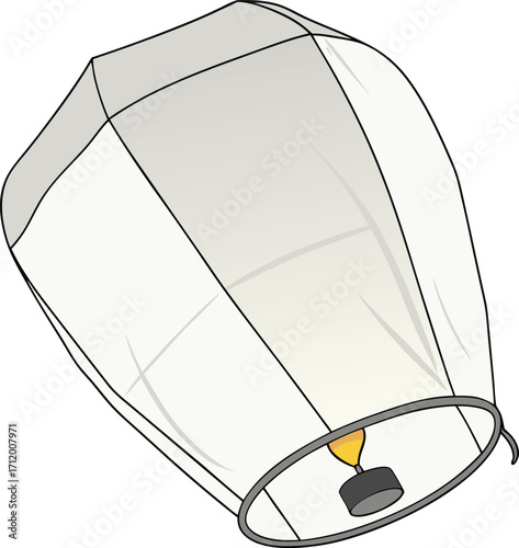 Sky lantern floating gracefully a symbol of hope, celebration, and new beginnings a wish aloft
