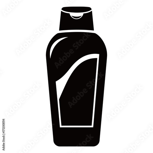 black and white silhouette of a Conditioner vector on a white background