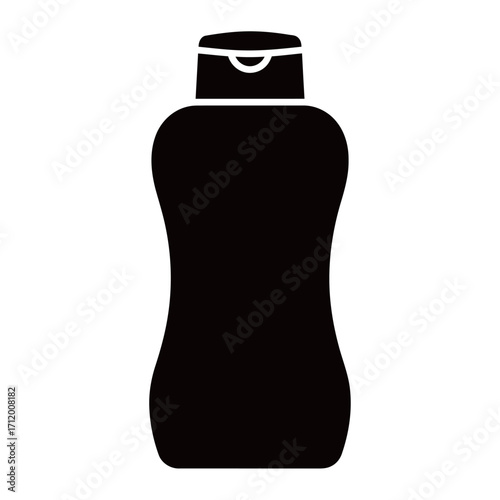 black and white silhouette of a Conditioner vector on a white background