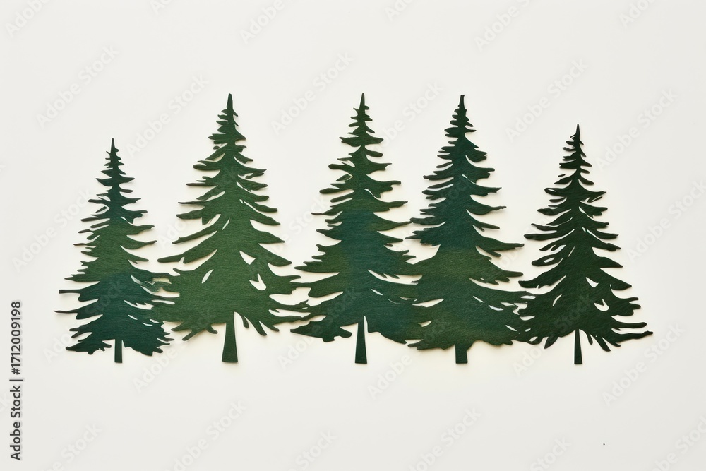 Obraz premium Tree pine drawing plant.
