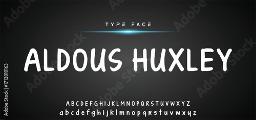 Hardest Brush Font. Hand Lettering Sketch Font. Vector Alphabet.