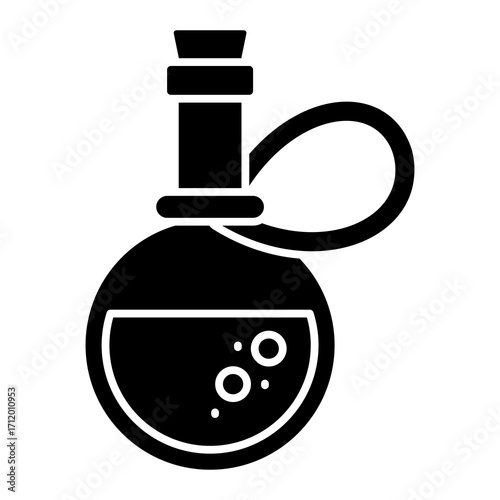 Potion Bottle Glyph Icon Vector Illustration