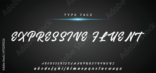 Hardest Brush Font. Hand Lettering Sketch Font. Vector Alphabet.