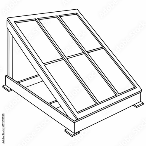 Illustration of a solar panel, highlighting green energy and ecofriendly solutions, ideal for presentations and reports on environmental sustainability