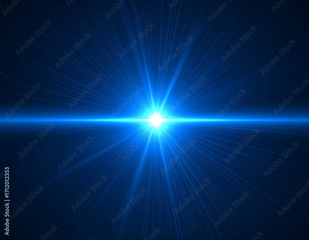 Obraz premium Radiant blue light explosion