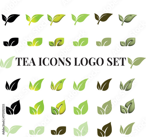 leaf, icon, nature, vector, plant, tree, green, eco, set, ecology, illustration, design, symbol, organic, environment, natural, spring, element, leaves, branch, sign, summer, logo, shape, concept