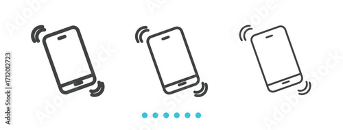 smartphone vibration icon. Thin line icon vector