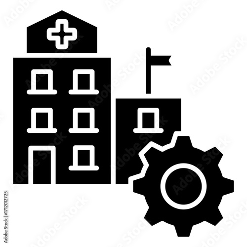 Hospital Management Glyph Icon