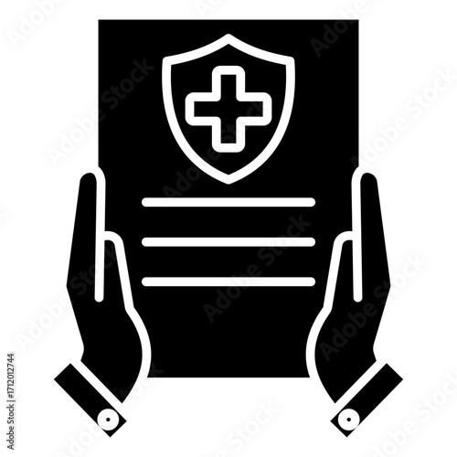 Health Insurance Glyph Icon