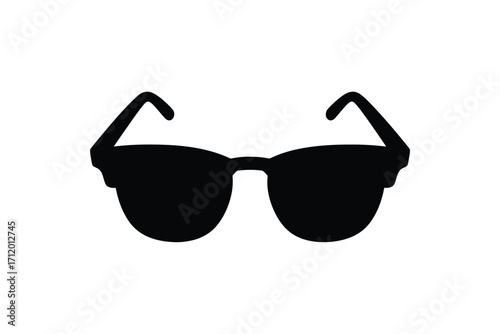 Black silhouette of classic round sunglasses