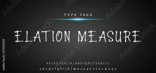 Hot brush alphabet duo. Vector script.