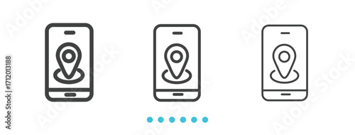 maps icon. Thin line icon vector