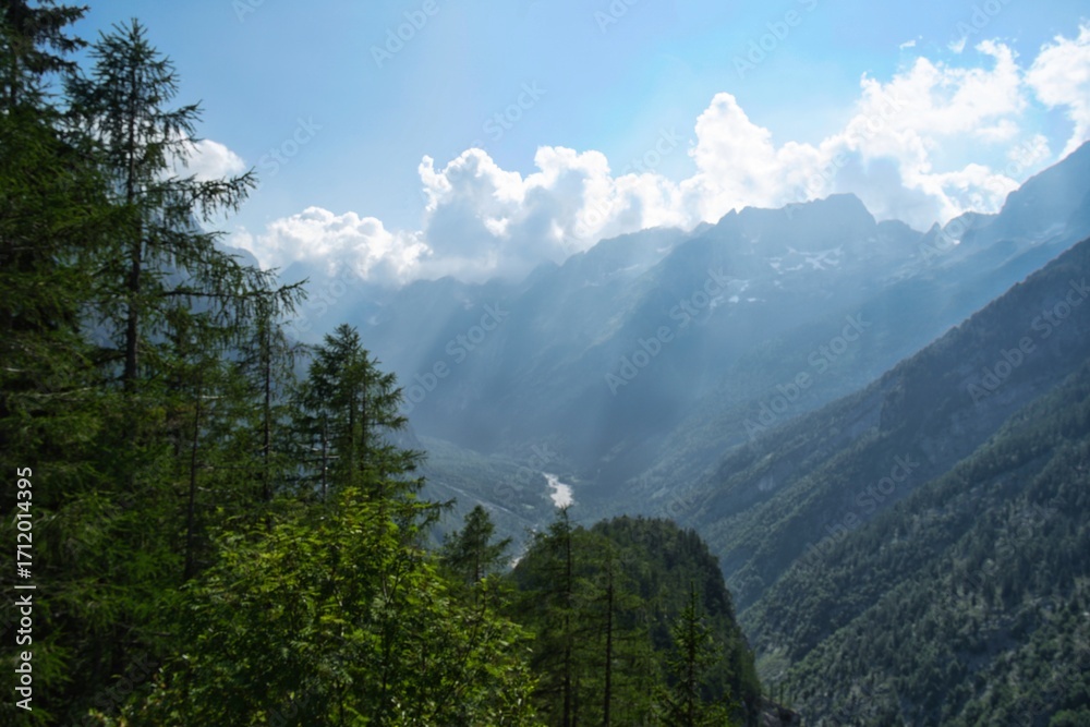 Fototapeta premium mountain landscape with clouds