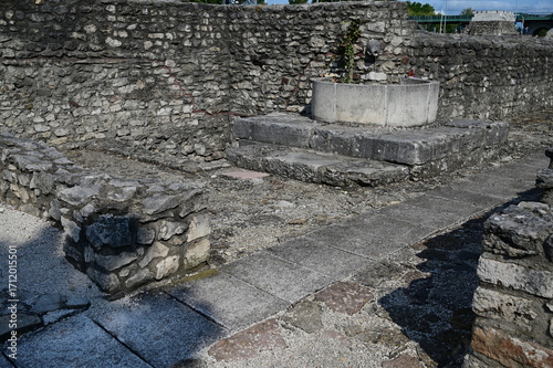 Wallpaper Mural Roman ruins at Aquincum in Budapest, Hungary that was around 2-3 AD before being destroyed by the Barbarians. Torontodigital.ca
