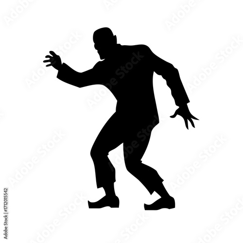 Frankenstein With Lightning Icon Vector Silhouette