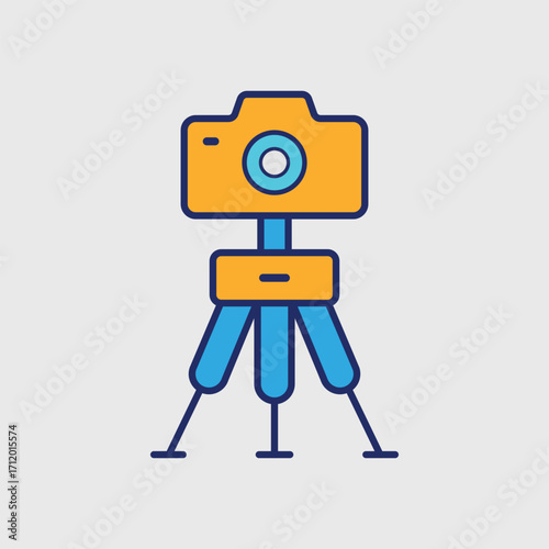 Colorful photo camera icon vector. Camera sign vector, photo shooting symbol. Digital photography, photo studio, content production. Camera sign.