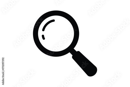 Simple hand drawn magnifying glass icon