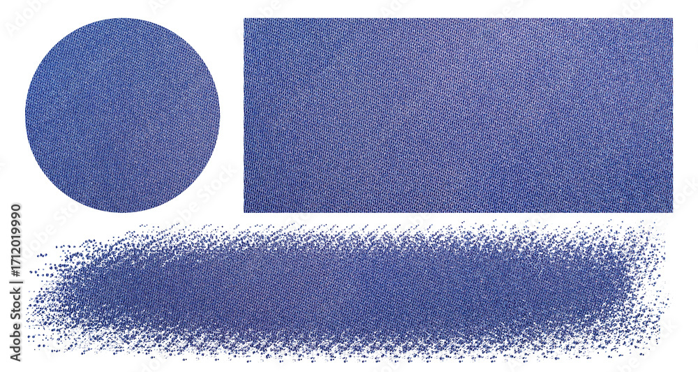 Fototapeta premium Set of Blue Fabric Labels