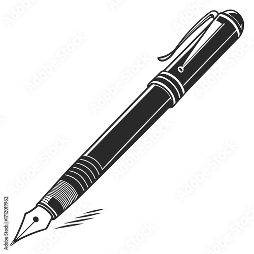 pen on white background